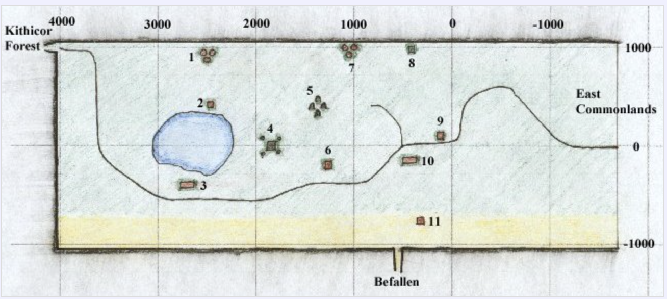 West Commonlands Map