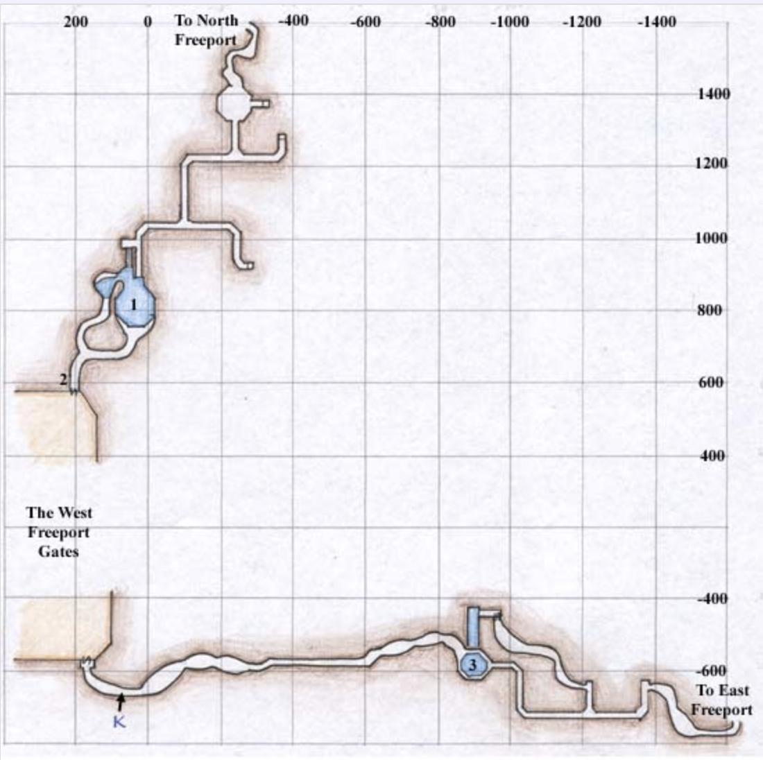 West Freepoint Tunnel Map