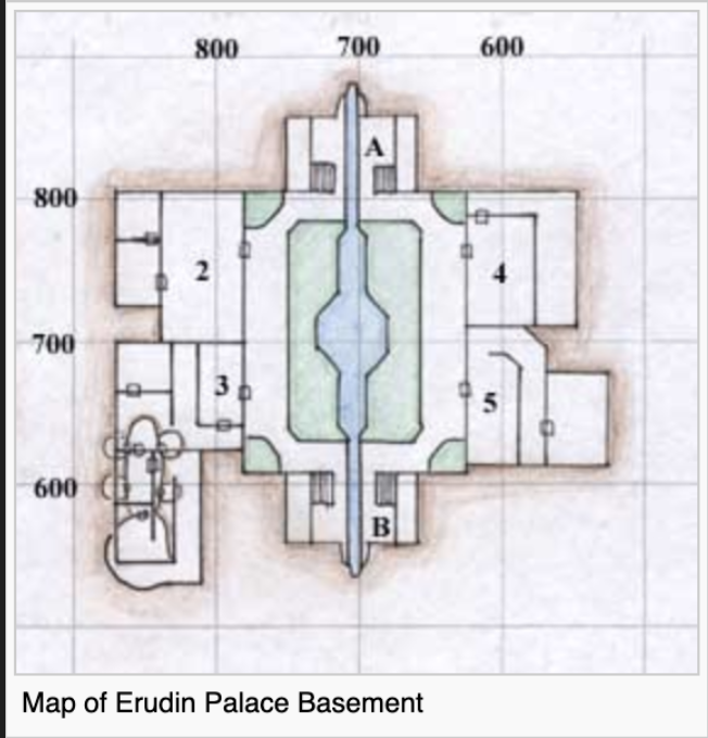 Erudin Palace - Basement Map