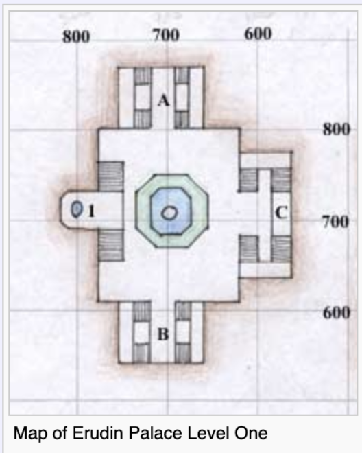 Erudin Palace - Level 1 Map
